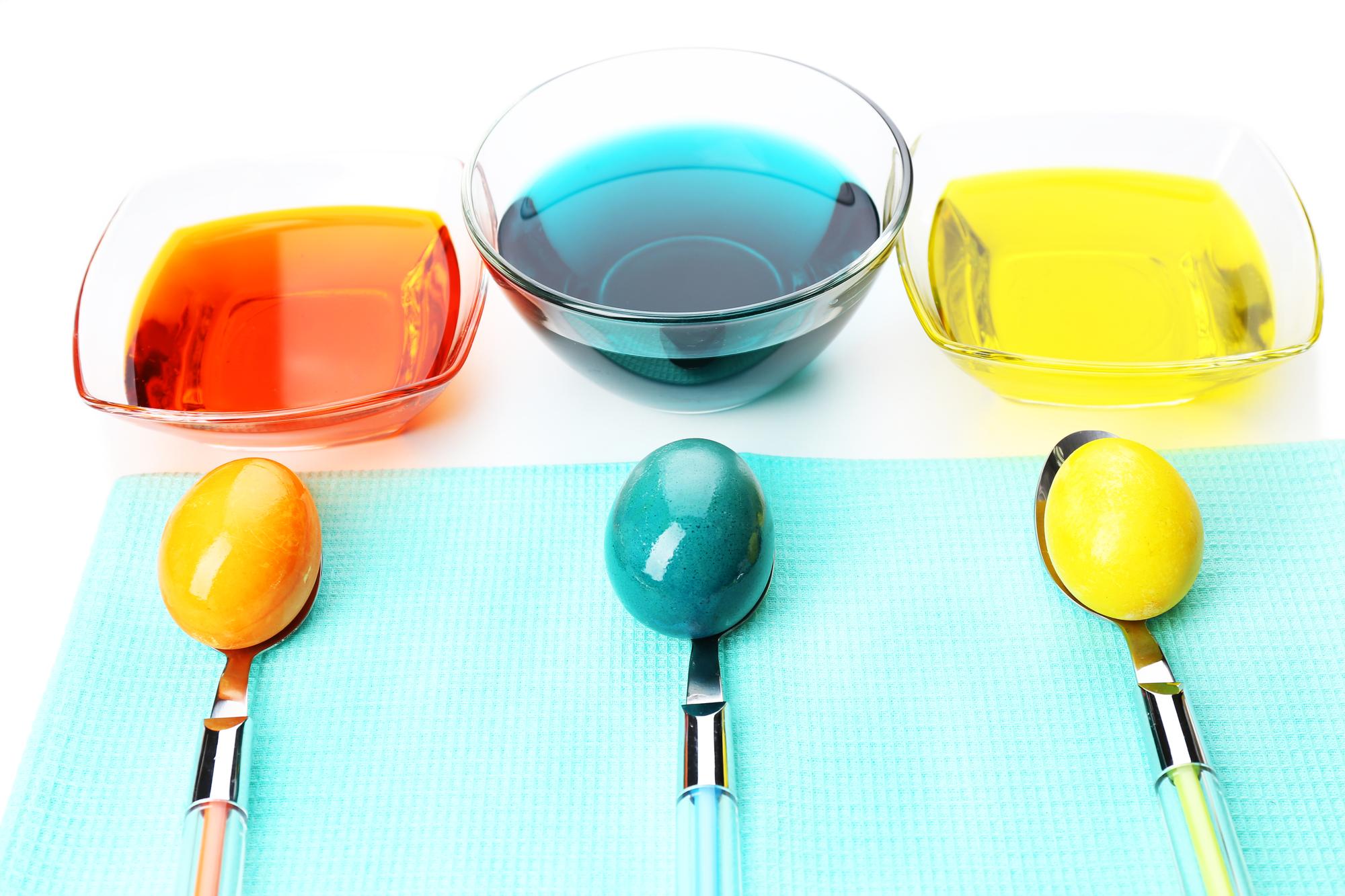 Bright test kitchen with glassware and plated samples